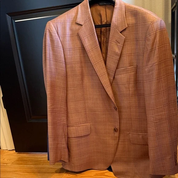 Men's Classic Plaid Blazer in Brown - Picture 1 of 7